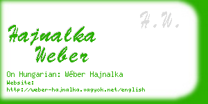 hajnalka weber business card