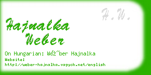 hajnalka weber business card